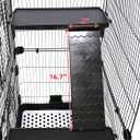 Homey Pet 3 Levels Chinchilla Ferret Pet Crate Small Animals Cages for Rat, Hamster, Guinea Pig, Squirrel, Include Caster Tray and Urine Guard (Black)