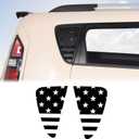 Car Rear Side Window Louver Trim Sticker Compatible with Kia Soul 2010-2013 Rear Quarter Triangular Window Shutters Glass Panel Precut Vinyl American Flag Graphic Decal Decoration Sticker Accessories