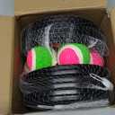 Charniol Kids Toys Toss and Catch Game Set Beach Game Outdoor Ball Sports Games Toss and Catch Ball Nylon Toys for Kids Adults (Pink, Green, Black,12 Paddles 6 Balls)