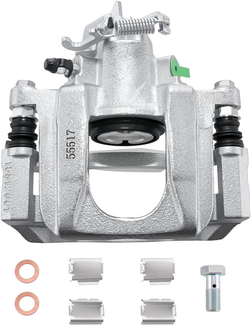 Betthand Rear Left Brake Caliper Fit for (Single Piston, NO Heavy Duty) 08-16 Dodge Grand Caravan, 08-16 Chrysler Town & Country, 09-14 Volkswagen Routan, 12-16 Ram C/V, 3.3/3.6/3.8/4L: 18B5081