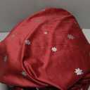 BGment Christmas Red Velvet Curtains 102 Inches Long, Thick Thermal Blackout Snow Silver Printed Decorative Curtains with Back Tab and Rod Pocket for Living Room, Set of 2 Panels, 52 x 102 Inch