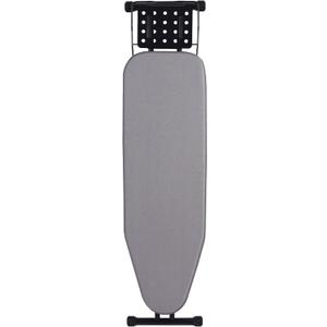 Jakeefud Deluxe Ironing Board with Heat Resistant Cover and Thicken Felt Pad, Heavy Sturdy Legs, Full Size Hanger Iron Board, Foldable (L-Grey)