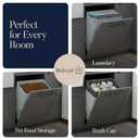 Tilt-Out Trash Can Cabinet or Tilt-Out Laundry Hamper Cabinet Conversion Kit Hidden Storage for Kitchen Garbage Up to 50 Pound Bin, Easy DIY Install, Universal Width Fit