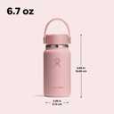 Hydro Flask Micro Bottle - Leak Proof Purse or Pocket Flask - Insulated Mini Water Bottle 6.7 Oz Glimmer Blue