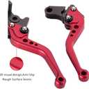 Hopider Short Brake Clutch Levers Compatible with GROM MSX125 2014-2019, CBR250R 2011-2013, CBR300R/CB300F/FA 2014-2019, CB400F/CB400R 2013-2015, CBR500R/CB500F/X 2013-2019, Monkey 125 2018-2019,Red
