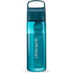 LifeStraw Go Series  BPA-Free Water Filter Bottle for Travel and Everyday use removes Bacteria, parasites and microplastics, Improves Taste, 22oz Laguna Teal (22 Ounces, Laguna Teal)