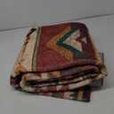 Western Rugs for Living Room, Non Slip Rustic Rug for Bedroom Dining Table Kitchen, Washable Aesthetic Area Rugs for Home Decor, 5ft x 7ft, Red