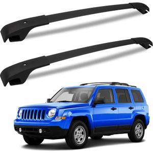 FengYu Roof Rack Cross Bars 220lb Compatible with Jeep Patriot 2007-2017 with Raised Side Rail, Aluminum Roof Rails Crossbars Cargo Bars Rooftop Canoe Bike Kayak Car Snowboard Luggage Racks Carrier.