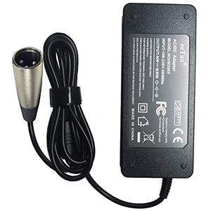 eeTao 3-Pin XLR AC/DC Adapter Charger - Compatible with Metro Mobility M1 / M1 Plus, 300W Motor, 12V 12Ah Lead-Acid Battery Supply Cable