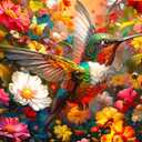 Springbok Hummingbird Dream 1000 Piece Puzzle for Adults - Featuring a Vivid Hummingbird and Flowers
