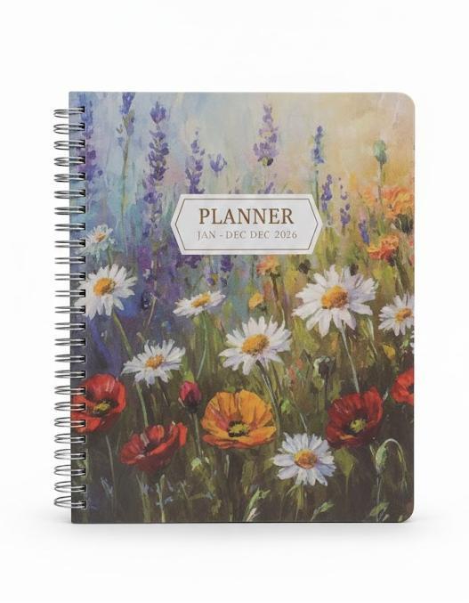 CAGIE 2026 Planner Weekly and Monthly (Jan. 26-Dec. 26), 12 Month Hourly Planners 8.5"x11", Large Daily Planner with Hourly Timeslot, Monthly Tab, Spiral Binding, Bookmark (Seabeach)