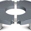 Goovilla Heavy Duty Plant Stand with Wheels - 1Pack Adjustable 15-22 Plant Caddy with Lockable Caster Wheels 440LBS, Rolling Stand/Dolly for Indoor/Outdoor Large Planters, Flower Pots, Gray (Grey)