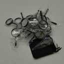 Elcoho 24 Pack Handheld Magnifier Plastic Magnifying Glass for Reading Jewelry Home Office Desk Accessories with Storage Bag