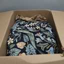 Lahome Floral 9x12 Black Rug for Living Room, Boho Thin Stain Resistant Dining Room Rugs for Under Table, Soft Carpet with Rubber Backing for Guestroom