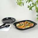 Restaurantware-Chef 101 59 Ounce Food Containers, 100 Microwavable To Go Box - Durable, Stackable, Black, Plastic Rectangular Containers, Pack Hot And Cold Food, For Takeaway, Disposable