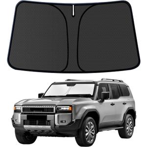 Land Cruiser Customized Windshield Sun Shade for 1998-2025 2026 Land Cruiser Front Window Sunshade Visor Protector Foldable Blocks UV Rays Keep Car Cooler Accessories