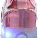 Nsasy Girls Boys Roller Shoes with LED Light Up Wheels Sneakers Kids Roller Skates Shoes for Kids for Children (Pink)
