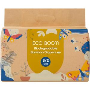 ECO BOOM Bamboo Viscose Baby Diapers, Size 2, 36 Count, Soft & Absorbent Disposable Diapers for Sensitive Skin, Breathable Leak Protection, Eco-Friendly Paper Packaging