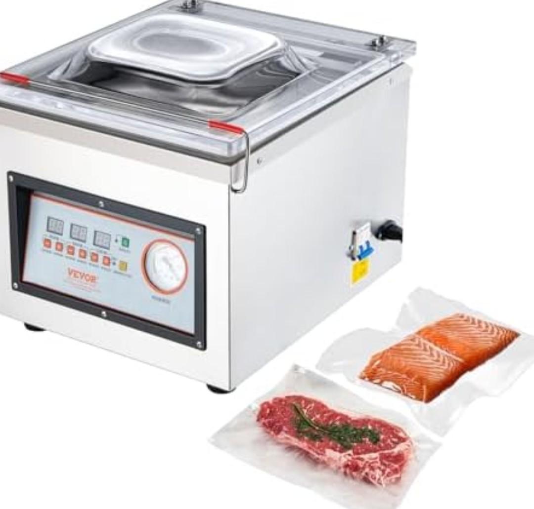 VEVOR Chamber Vacuum Sealer, 320W Sealing Power, Vacuum Packing Machine for Wet Foods, Meats, Marinades and More, Compact Size with 12.6 in Sealing Length, Applied in Home Kitchen and Commercial Use