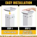 VIVIDA 4" x 4" Vinyl Fence Post Cap (Actual 4" x 4"), New England Pyramid Post Cap, PVC Square Top Cover, for Vinyl Fences, Mailboxes & Decks, White, 2 Pack
