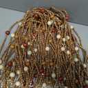 BECHAEO Handmade Boho Bamboo Beaded Curtain for Doorway, 35.5 x 75 Inches