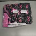 Jiuguva Breast Cancer Awareness Socks Wristbands Set Camo Pink Ribbon Crew Socks (kids sizes) Black Wristbands for Sports