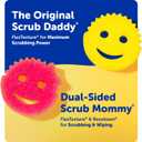 Scrub Daddy Scrub Mommy Sponges - Dish Scrubber + Non-Scratch Cleaning Sponges Kitchen, Bathroom + Multi-Surface Safe - Dual-Sided Dish Sponges for Scrubbing - Online Exclusive (3 Count)