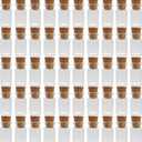 Clear Glass Jars Bottles 50 Pack Mini, Tiny, Cork Stoppers, Arts & Crafts, Projects, Decoration, Party Favors, 18mm x 10mm Diameter