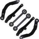 6 Pcs Rear Lower & Upper Lateral Control Arms Suspension Kit Fit for Dodge Caliber 2007-2012, for 2007-2017 Jeep Compass Patriot, K641281, K641868, K641226