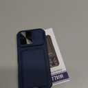 SSLOTSCASE for iPhone 17 Pro Case with Stand & Credit Card Holder & Sliding Camera Cover & Camera Stand & Wallet, Rugged Silicone Edge Protective Phone Case Cover for iPhone 17 Pro 6.3'' 5G 2025, Blue