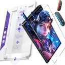JSAUX Obsidian AR Tempered Glass Screen Protector for Switch 2 with Easy-Install Guide Frame, High Transparency AR Coating, 9H+ Hardness, Bubble Free, Anti Fingerprint, Shatter Resistant 1 Pack