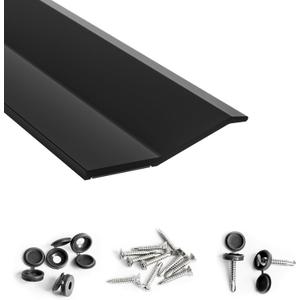 Garage Door Seal Top and Sides, 40 FT Universal TPE Weather Stripping Garage Door Trim Seal Weatherproofing Garage Door Seals with Nails and Lids in Black