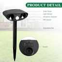 Qualirey 4 Pack Ultrasonic Animal Repellent Outdoor Solar Animal Repeller with Motion Detection Waterproof Deterrent Devices Repel Deer Cat Dog Squirrel Raccoon Skunk Rats for Yard Garden