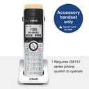VTech IS8101 Accessory Handset for IS8151 Phones with Super Long Range up to 2300 Feet DECT 6.0, Call Blocking, Connect to Cell, Headset jack, Belt-Clip, Power Backup, Intercom and Expandable to 12 HS