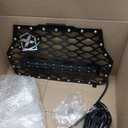 Xprite Black Steel Front Mesh Grille with 60W LED Amber Light Bar for 2017-2018 Polaris RZR 1000 XP Turbo