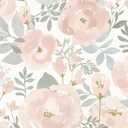 Orainege Peel and Stick Wallpaper Floral Wall Paper 17.3in x196.8in Floral Contact Paper Peony Self Adhesive Removable Wallpaper for Cabinets Walls Shelf Liner, Light Pink