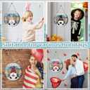 Qunclay Interchangeable Wooden Gnome Decor Holiday Seasonal Gnome Decorations with Magnet Pieces and Detachable Hats Changeable Welcome Sign for Home(Cute Style)