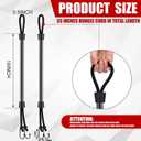 Tandefio 2 Pcs Dock Rods for Boat Docking 16 Inch Dock Boat Mooring Poles, Bungee Lines with Hook, Speedboat Accessories for Men Gifts