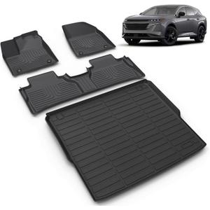All Weather Car Floor Mats & Cargo Liner Set Fit for Nissan Murano 2025-2026 All Weather Protection TPE Automobile Floor Liners Trunk Mats Full Custom Set Accessories