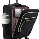 LOVEVOOK Carry On Luggage 22x14x9 Airline Approved,20 Inch Carry On Suitcases with Wheels,Softside Rolling Suitcase with TSA Lock for Women Men,Lightweight Travel luggage (Black-b)