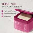 depology Triple-Acid Exfoliator Toner Pads - Double sides Gentle Resurfacing Pads with Glycolic, Lactic & Salicylic Acid for Pores, Dullness & Texture