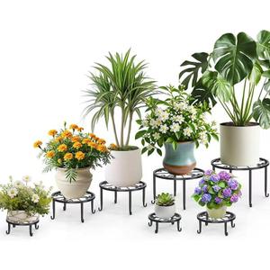 7 Pack Metal Plant Stands, Anti-Rust Plant Holder Outdoor Flower Pot Stands, Indoor Plant Stands for Patio, Heavy Duty Plant Shelf Multiple Plant Display for Home, Garden