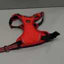 Funfox Dog Harness No Pull, Adjustable Pet Vest Harness, Super Soft Material with Vertical Handle Easy Control, Reflective Night Walking, 2 Leash Clips for Medium Sized Dogs, Red, M