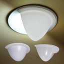 Recessed Light Cover, Can Light Cover 40% Translucent Half Shade Stick-On with Super Strong Double-Sided Tape, Anti-Yellow Cream White Easy Install(4 or 6 INCH)