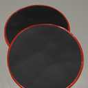 RUBBER BOND 2-Pack Ceiling Cover Plate Wall Hole Cover - 7-inch Round Self-Adhesive Plate for Ceilings or Wall - Black