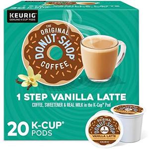 The Original Donut Shop Vanilla Latte, Single-Serve Keurig K-Cup Pods, Flavored Coffee, 40 Count Pack of 2 (31 JAN 2025)