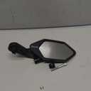 New Scratch Resistant Glass Lens,Handlebar Bike Mirror, Rotatable Safe Rearview Mirror, Bicycle Mirror, (Silver Left Side) ME-006LS