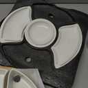 Chip and Dip Serving Set, 13.5" Serving Platters and Trays, Appetizer Serving Tray, Divided Serving Tray, Party Serving Relish Trays and Platters, Lazy Susan Taco Bar, Lazy Susan Serving Platter