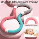 Weighted Soft Spring Hula Hoop for Adults, 3lb Foldable for Home and Travel, Portable Slimming Fitness Hoop for Weight Loss, Waist-Friendly Design, Upgraded Closed Silent Version