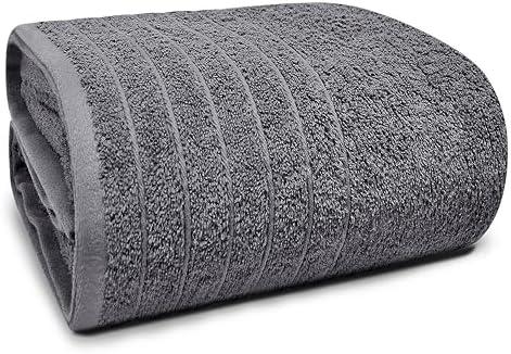 Tens Towels Pack of 2 Jumbo Bath Sheet 40 x 80 Inches, Extra Large & Light Weight, Quicker to Dry, 100% Cotton, Super Soft & Absorbent, Perfect to Wrap Yourself in, Dark Grey